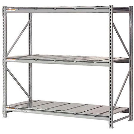 Global Industrial 3 Level, Extra HD Bulk Storage Rack, Steel Deck, Starter, 96inW x 48inD x 120inH 504370